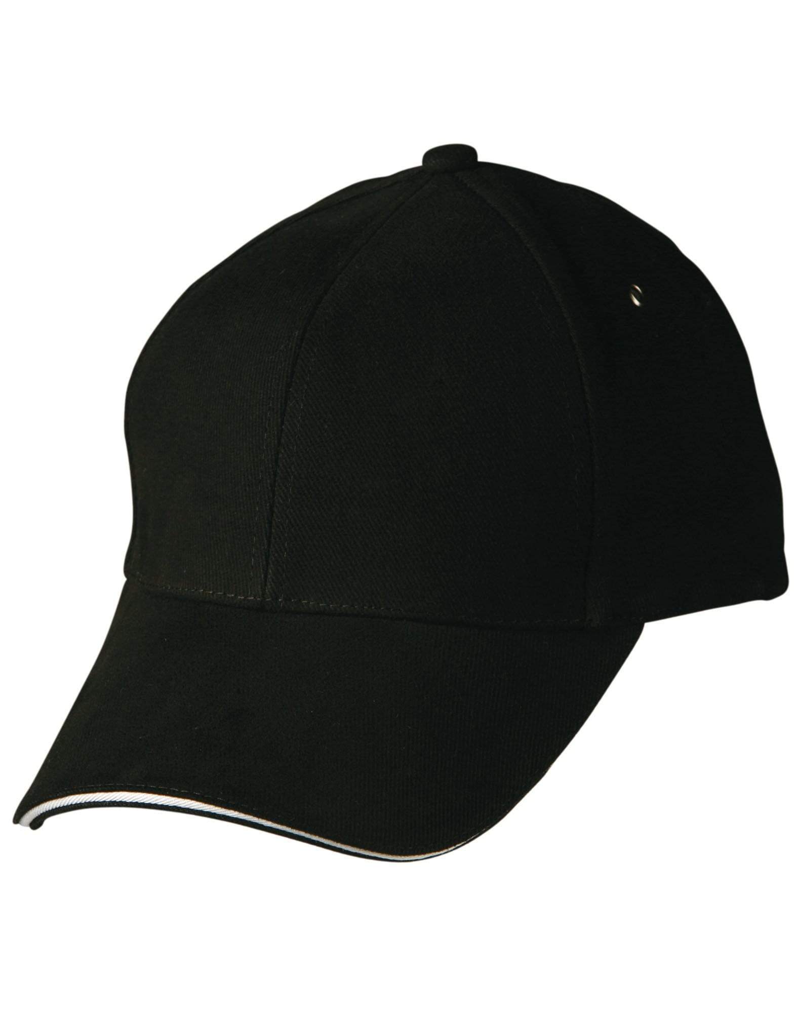 Sandwich Peak Cap Ch18 Active Wear Winning Spirit Black/White One size fits most 